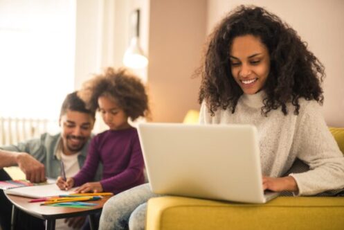 Family in Home After Indoor Air Quality Service in Savannah, GA